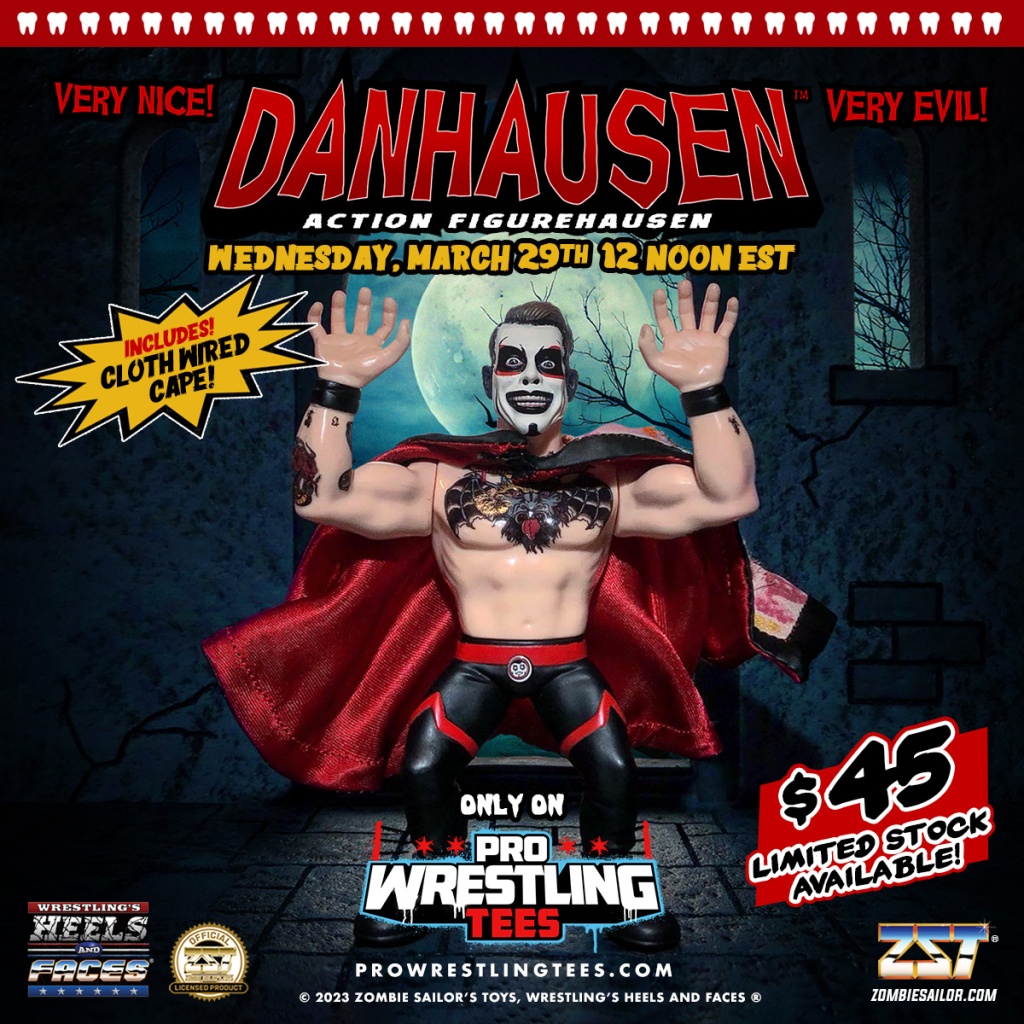Danhausen Heels and Faces Figure Coming to Pro Wrestling Tees Next